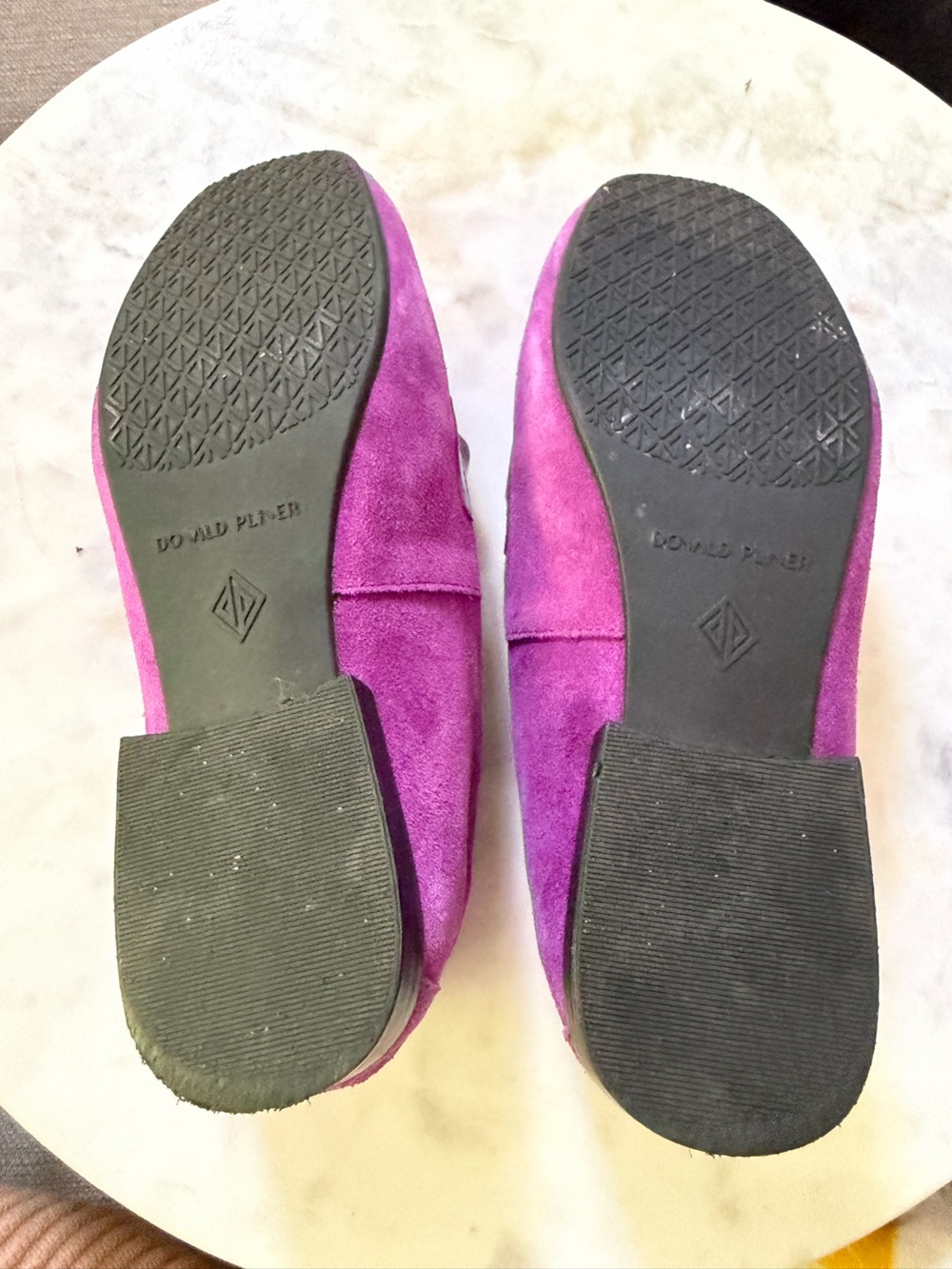 Women’s size 6.5 Donald Pliner Bethany slip on suede loafers purple - Picture 7 of 10